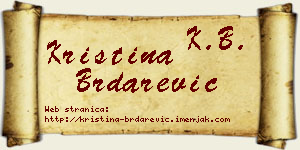 Kristina Brdarević vizit kartica